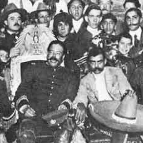 6 déc. 1914 - La Ciudad de México fue ocupada por fuerzas villistas y  zapatistas, después de celebrar el Pacto de Xochimilco. (La bande de temps)
