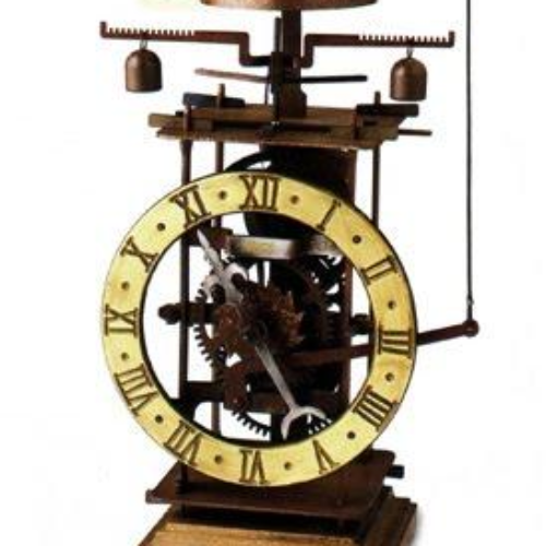agos 1290 año - RELOJ MECÁNICO: Galileo Galilei desarrollo el primer reloj de péndulo en 1656, pero existen restos de un reloj mecanico que consistia en un conjunto de giratorias