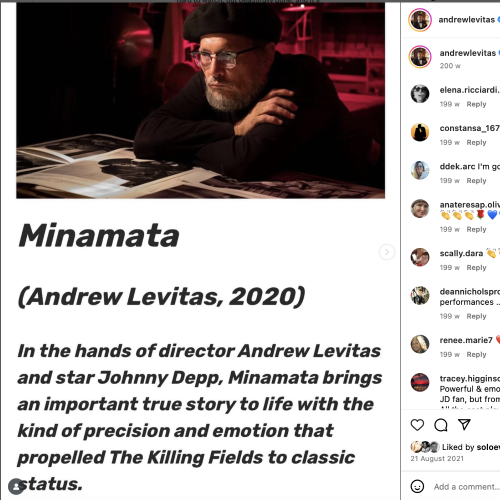9 h, aug 21, 2021 y - MINAMATA Andrew Levitas Social Media (Timeline)