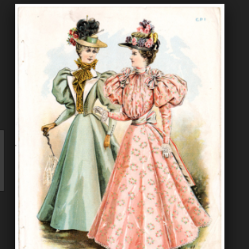 slim fit dress slacks 1907 Print Edwardian Fashion Women Dresses Gowns Hats Blanche Letcher –  Period Paper Historic Art LLC