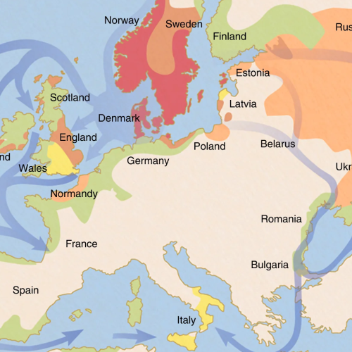 Viking raids and invasions across Europe. (jan 1, 900 – jan 1, 1000 ...